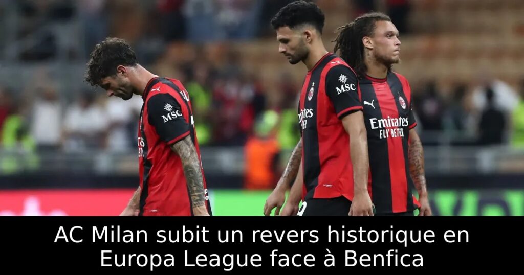 AC Milan subit un revers historique en Europa League face à Benfica