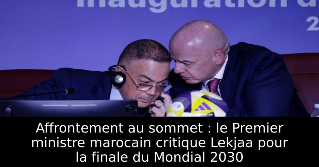 Affrontement au sommet : le Premier ministre marocain critique Lekjaa pour la finale du Mondial 2030