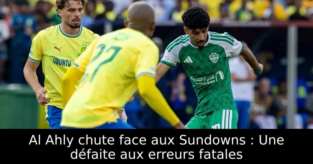 Al Ahly chute face aux Sundowns : Une défaite aux erreurs fatales