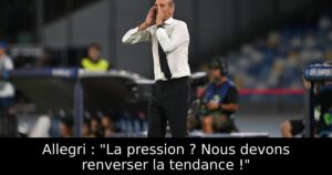 Allegri : « La pression ? Nous devons renverser la tendance ! »