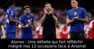 Alonso : Une défaite qui fait réfléchir malgré nos 12 occasions face à Arsenal