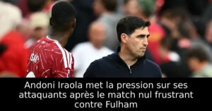Andoni Iraola met la pression sur ses attaquants après le match nul frustrant contre Fulham