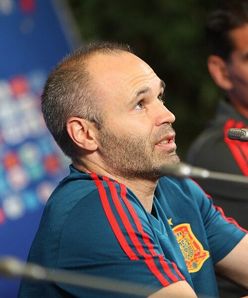 Andrés Iniesta avec l’Espagne en 2018