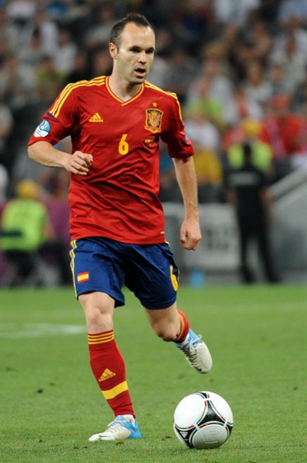 Andrés Iniesta face à la France à l’Euro 2012