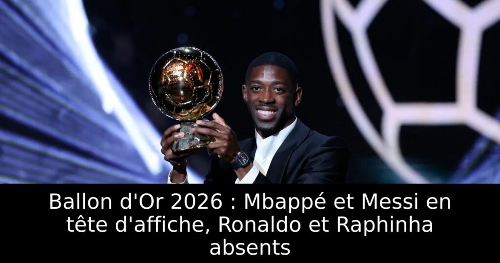 Ballon d&rsquo;Or 2026 : Mbappé et Messi en tête d&rsquo;affiche, Ronaldo et Raphinha absents