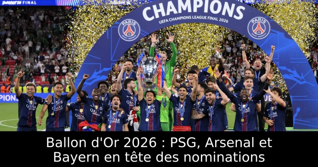 Ballon d&rsquo;Or 2026 : PSG, Arsenal et Bayern en tête des nominations