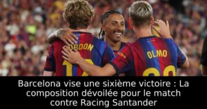 Barcelona vise une sixième victoire : La composition dévoilée pour le match contre Racing Santander