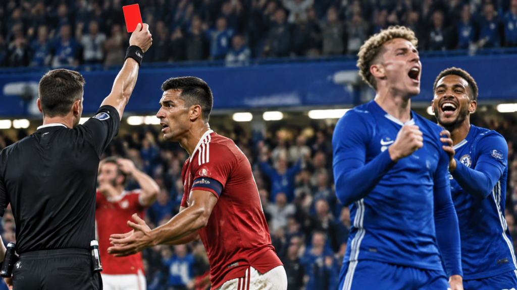 Chelsea fait tomber Manchester United : l’expulsion de Lisandro Martínez précipite le naufrage des Red Devils