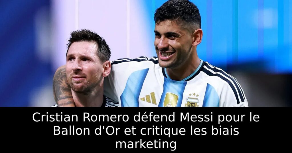 Cristian Romero défend Messi pour le Ballon d&rsquo;Or et critique les biais marketing