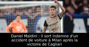 Daniel Maldini : il sort indemne d&rsquo;un accident de voiture à Milan après la victoire de Cagliari