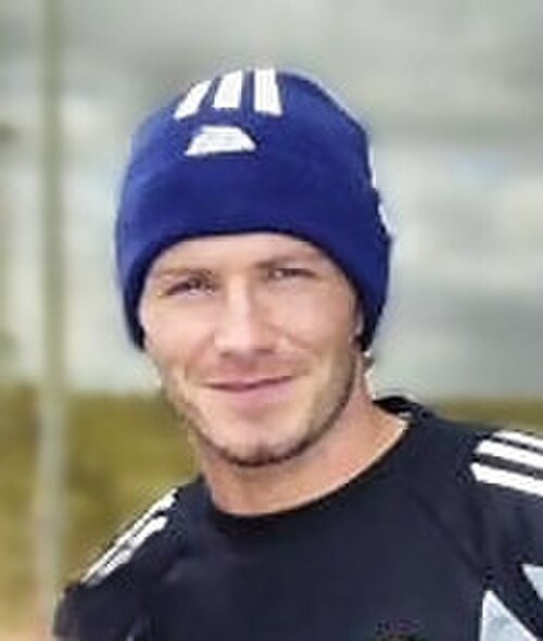 David Beckham : portrait avec un bonnet