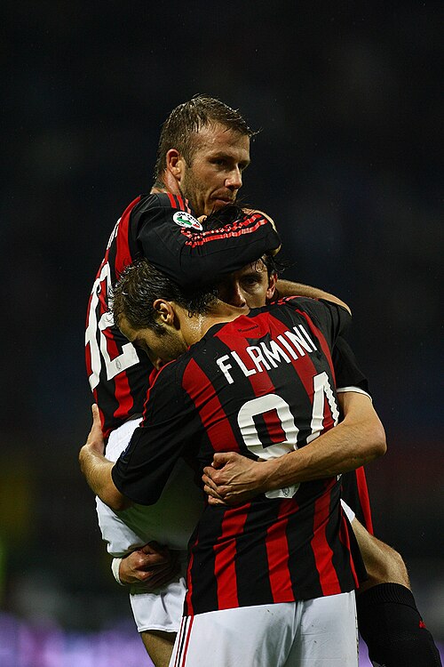 David Beckham avec l’AC Milan en avril 2009