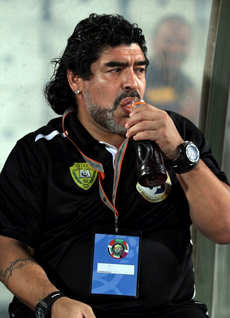 Diego Maradona à la tête d’Al Wasl en 2012