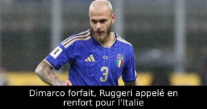 Dimarco forfait, Ruggeri appelé en renfort pour l&rsquo;Italie