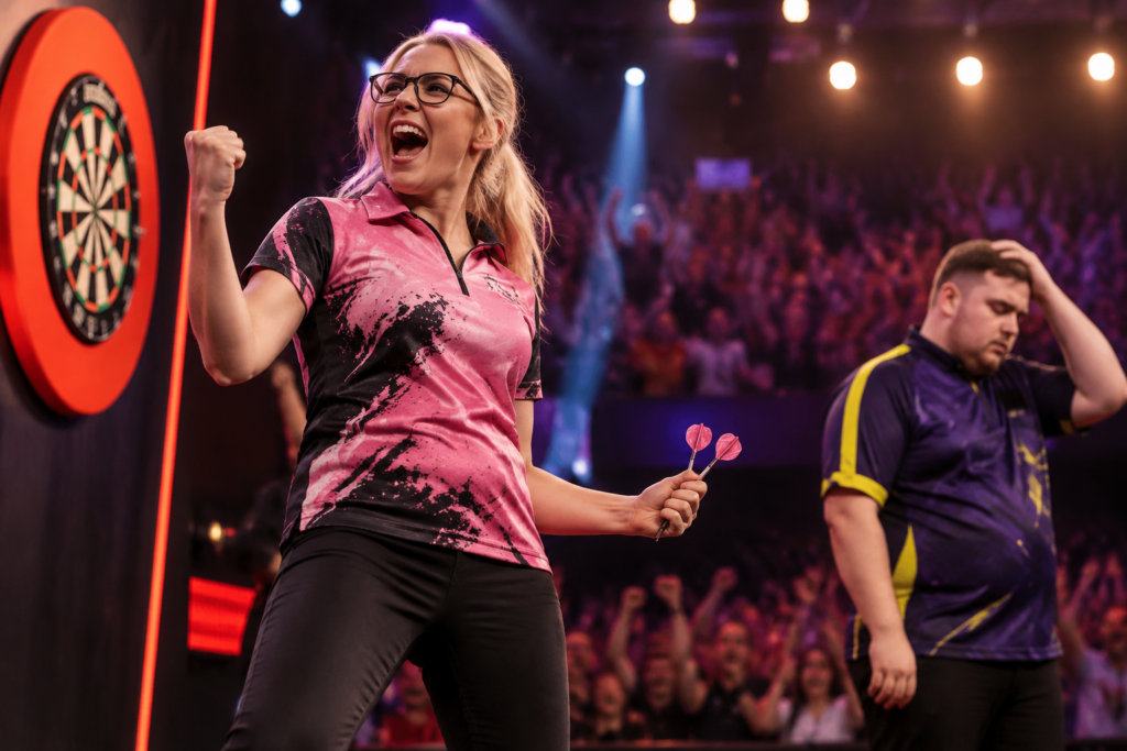 Fallon Sherrock crée l’exploit face à Luke Littler et remporte 501 000 £ sur Netflix