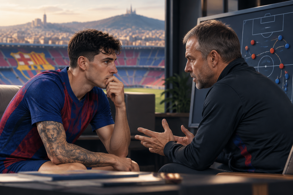 FC Barcelone : Alessandro Bastoni prêt à rejoindre le Barça, mais veut d’abord parler à Hansi Flick