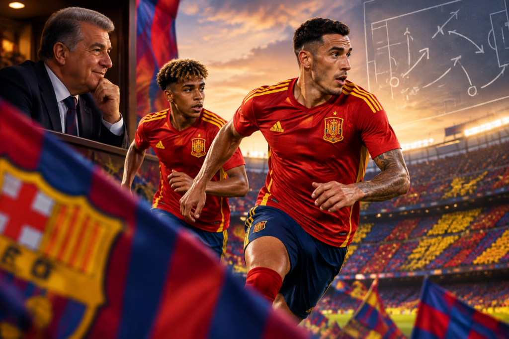 FC Barcelone : Pedro Porro, le défenseur champion du monde qui plaît à Joan Laporta