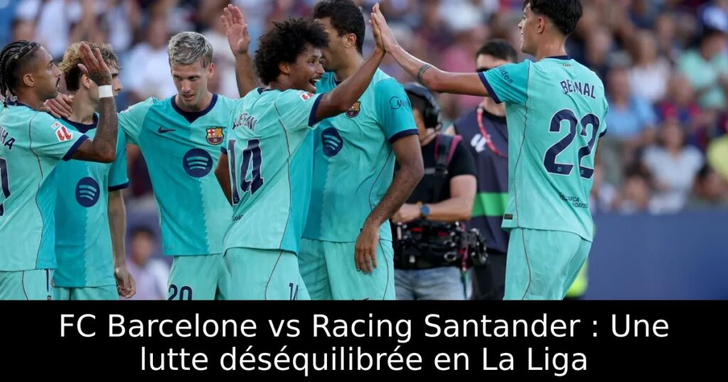 FC Barcelone vs Racing Santander : Une lutte déséquilibrée en La Liga