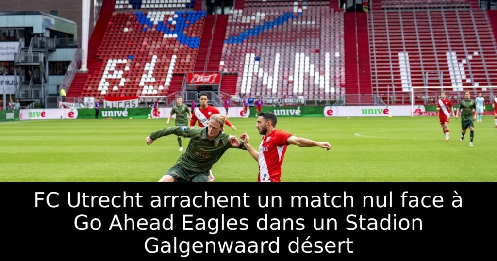 FC Utrecht arrachent un match nul face à Go Ahead Eagles dans un Stadion Galgenwaard désert