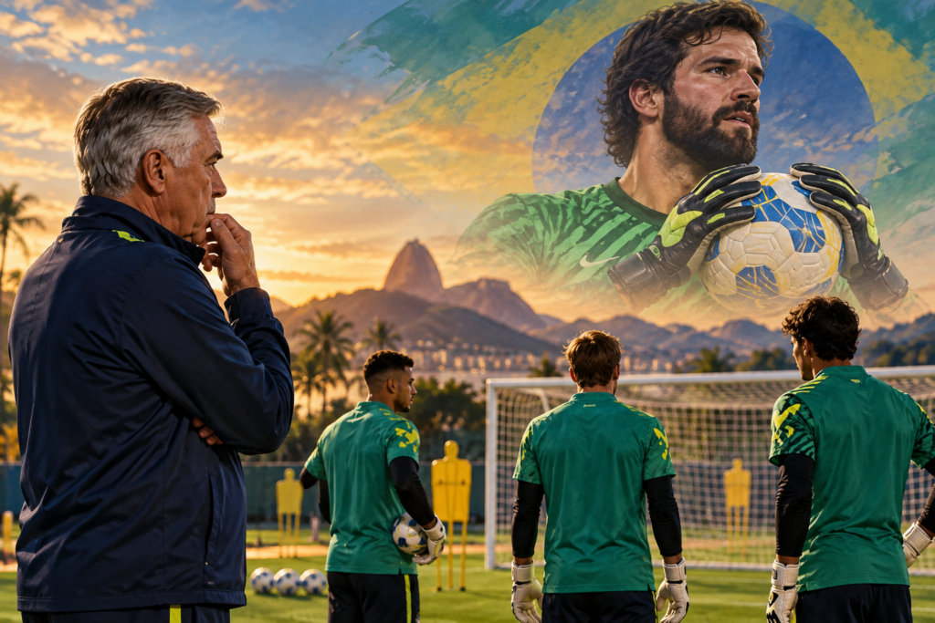 Brésil : Ancelotti écarte Alisson mais le considère toujours comme son gardien numéro un
