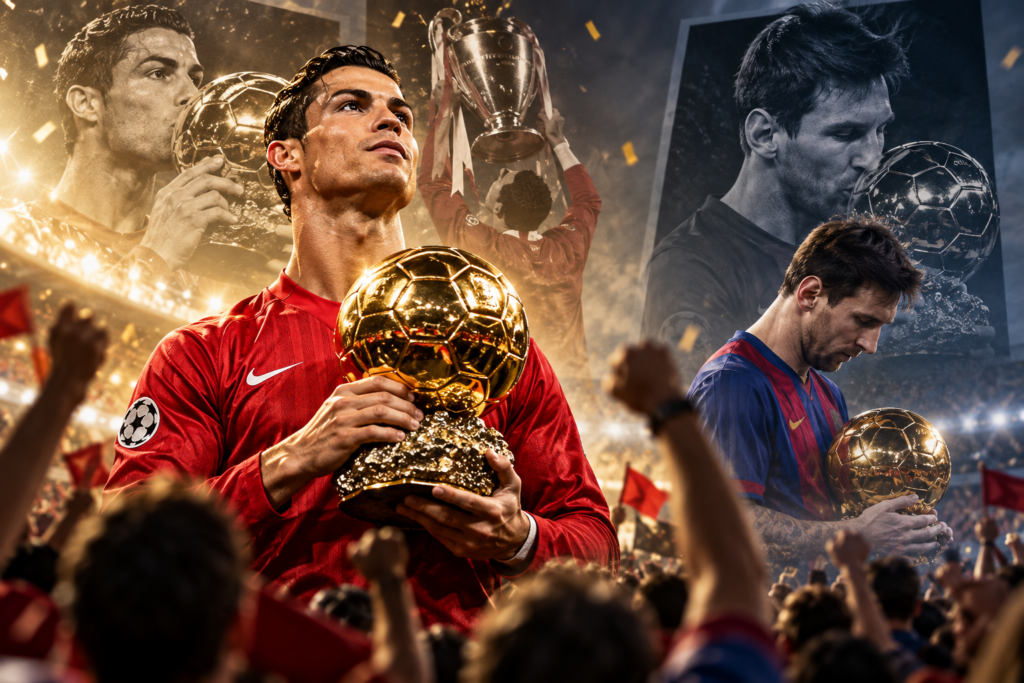 Cristiano Ronaldo devance Lionel Messi dans un vote pour le « Ballon d&rsquo;Or de tous les temps »