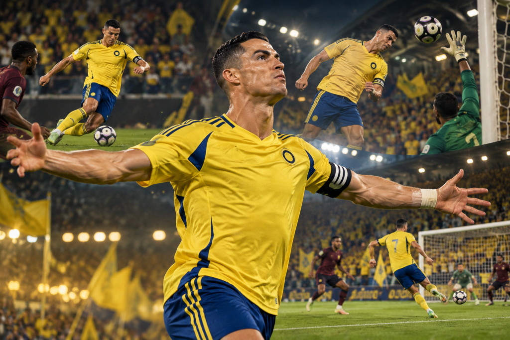 Cristiano Ronaldo signe un triplé après 908 jours et rapproche Al-Nassr de la victoire face à Al-Kholood