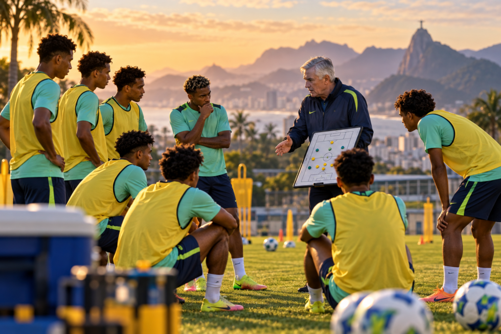 Brésil : Ancelotti mise sur 15 joueurs de moins de 23 ans pour préparer l&rsquo;avenir de la Seleção