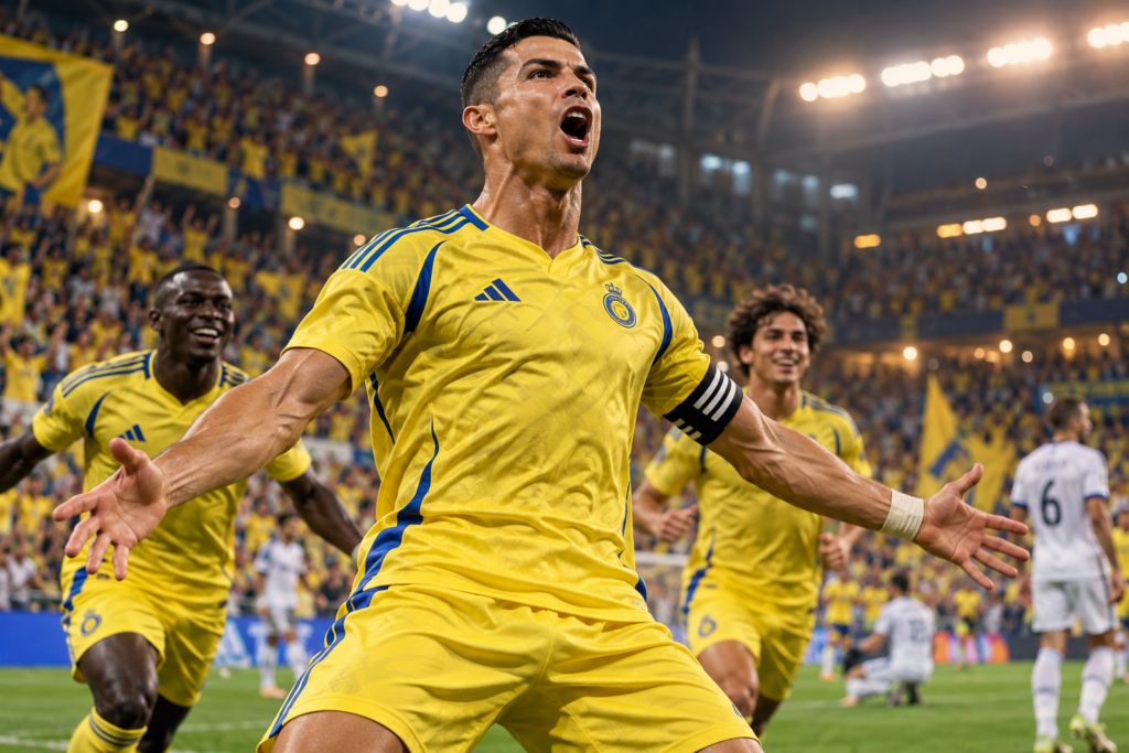 Cristiano Ronaldo inscrit un triplé et offre à Al-Nassr une victoire spectaculaire contre Al-Kholood (5-3)