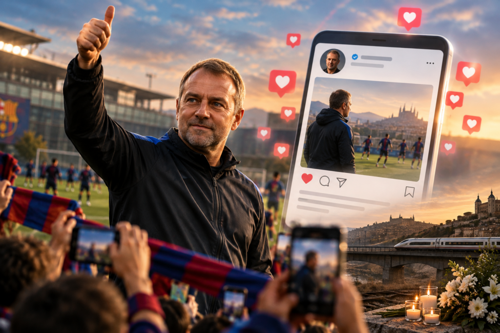 FC Barcelone : Hansi Flick cartonne sur Instagram et adresse un message de solidarité