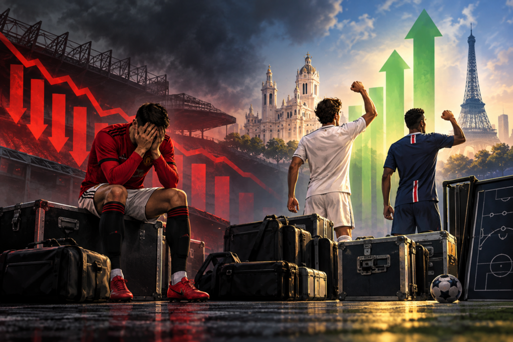 Mercato : Manchester United affiche le pire bilan d&rsquo;Europe, le Real Madrid et le PSG parmi les meilleurs