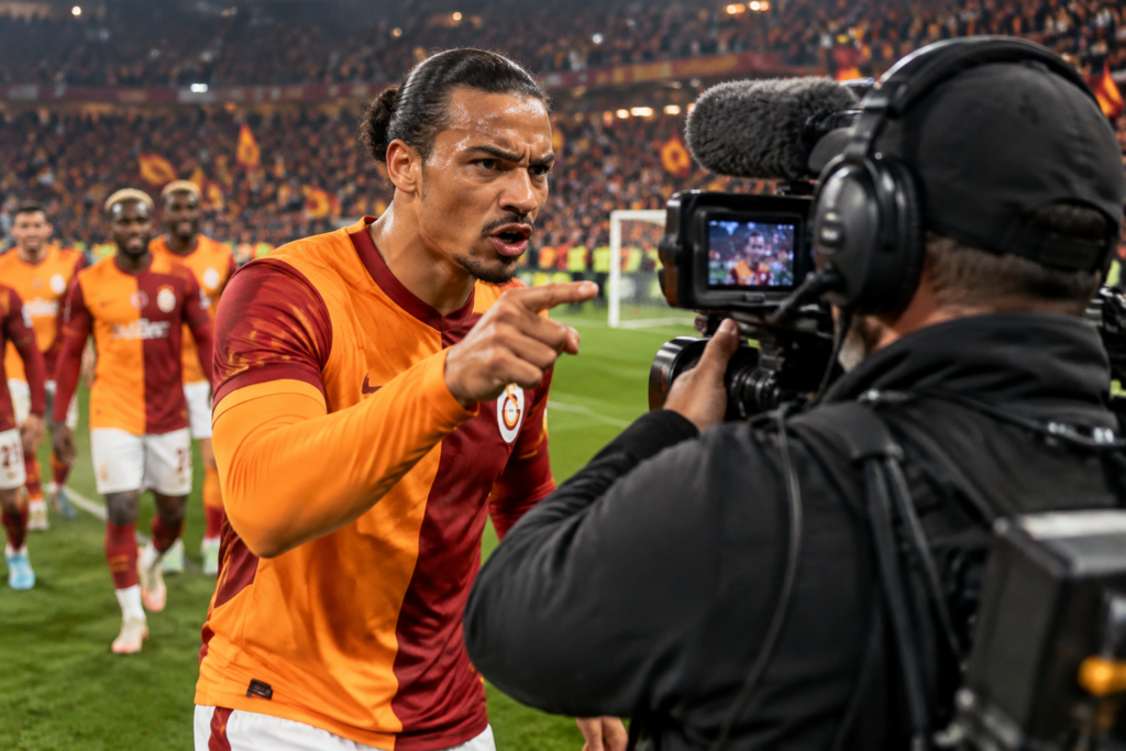 Galatasaray : Leroy Sané dérape face à un cameraman après la victoire contre Konyaspor