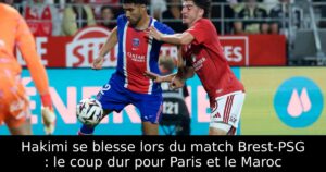Hakimi se blesse lors du match Brest-PSG : le coup dur pour Paris et le Maroc
