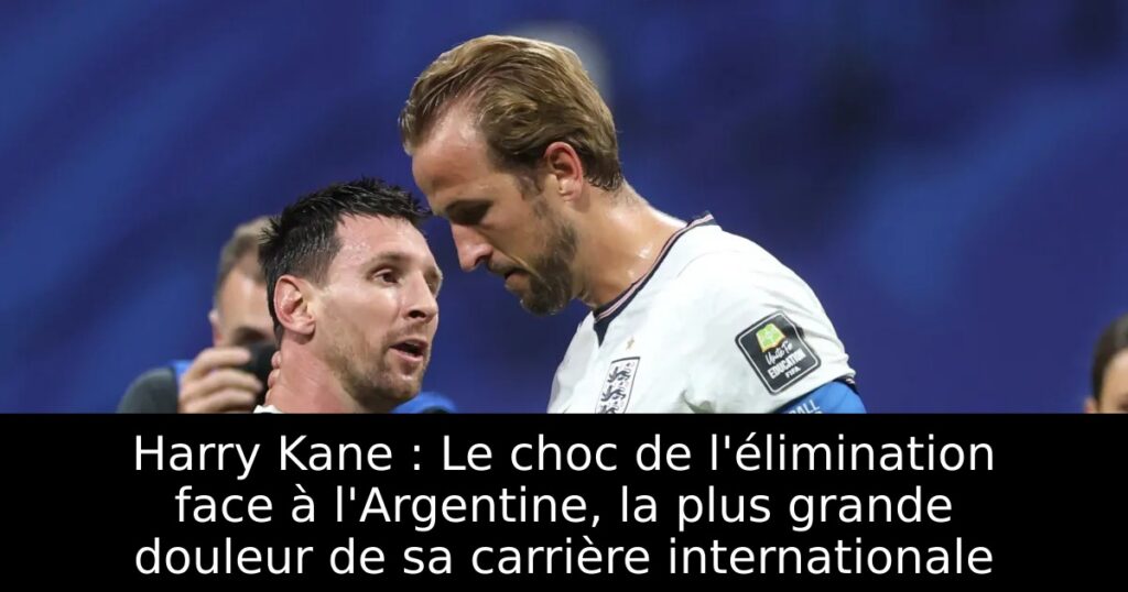 Harry Kane : Le choc de l&rsquo;élimination face à l&rsquo;Argentine, la plus grande douleur de sa carrière internationale