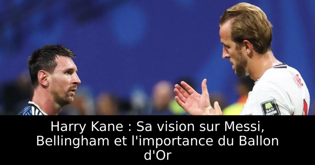 Harry Kane : Sa vision sur Messi, Bellingham et l&rsquo;importance du Ballon d&rsquo;Or