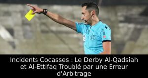 Incidents Cocasses : Le Derby Al-Qadsiah et Al-Ettifaq Troublé par une Erreur d&rsquo;Arbitrage
