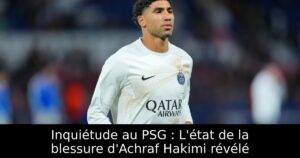 Inquiétude au PSG : L&rsquo;état de la blessure d&rsquo;Achraf Hakimi révélé