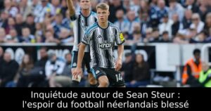 Inquiétude autour de Sean Steur : l&rsquo;espoir du football néerlandais blessé