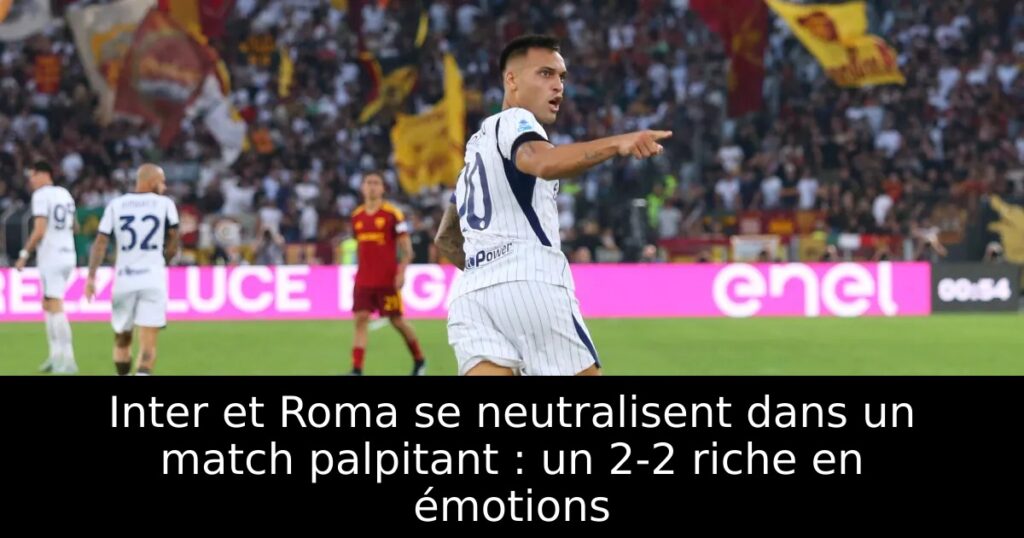 Inter et Roma se neutralisent dans un match palpitant : un 2-2 riche en émotions