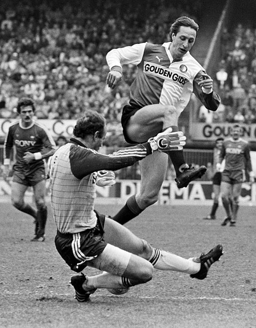Johan Cruyff avec Feyenoord face à AZ
