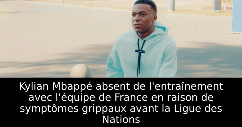 Kylian Mbappé absent de l&rsquo;entraînement avec l&rsquo;équipe de France en raison de symptômes grippaux avant la Ligue des Nations