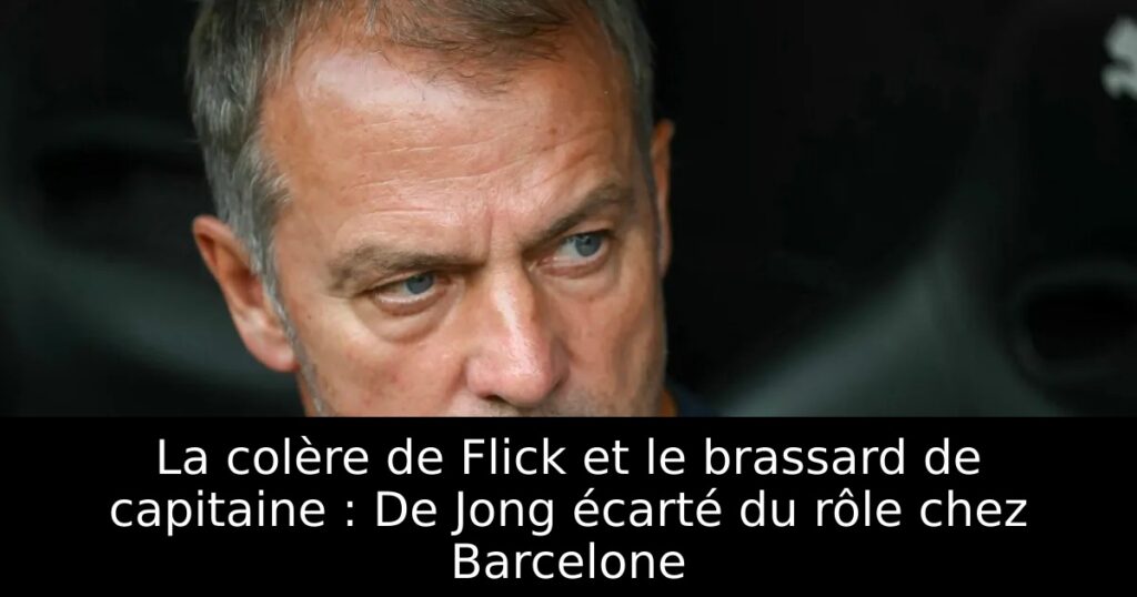 La colère de Flick et le brassard de capitaine : De Jong écarté du rôle chez Barcelone