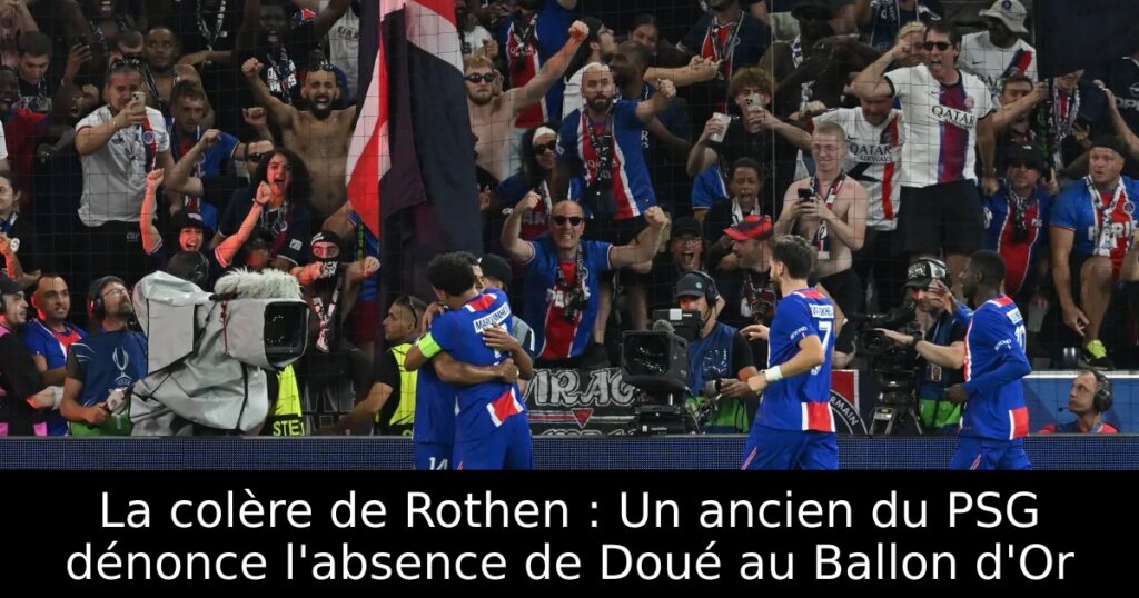 La colère de Rothen : Un ancien du PSG dénonce l&rsquo;absence de Doué au Ballon d&rsquo;Or
