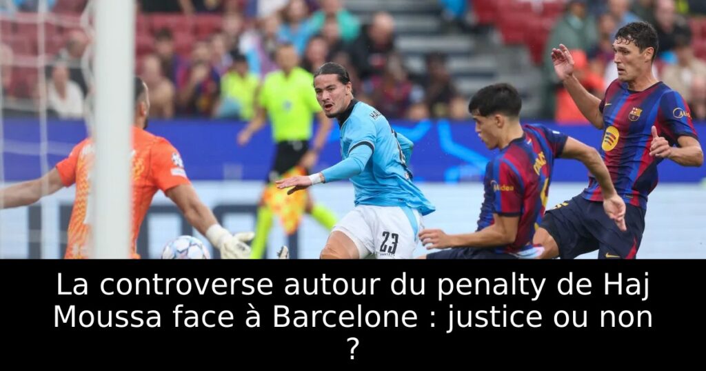La controverse autour du penalty de Haj Moussa face à Barcelone : justice ou non ?