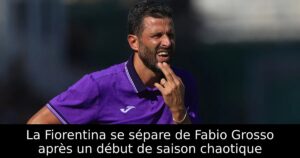 La Fiorentina se sépare de Fabio Grosso après un début de saison chaotique