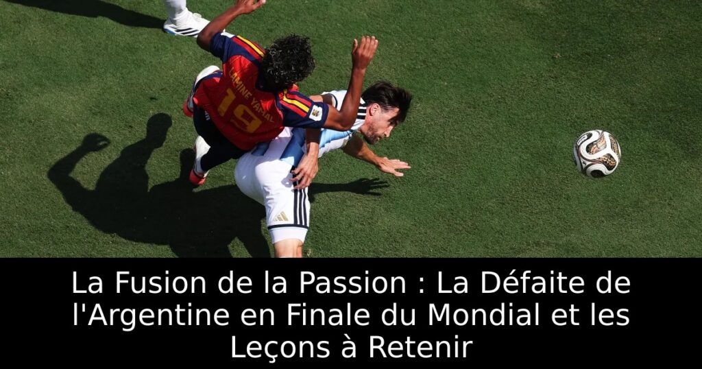 La Fusion de la Passion : La Défaite de l&rsquo;Argentine en Finale du Mondial et les Leçons à Retenir