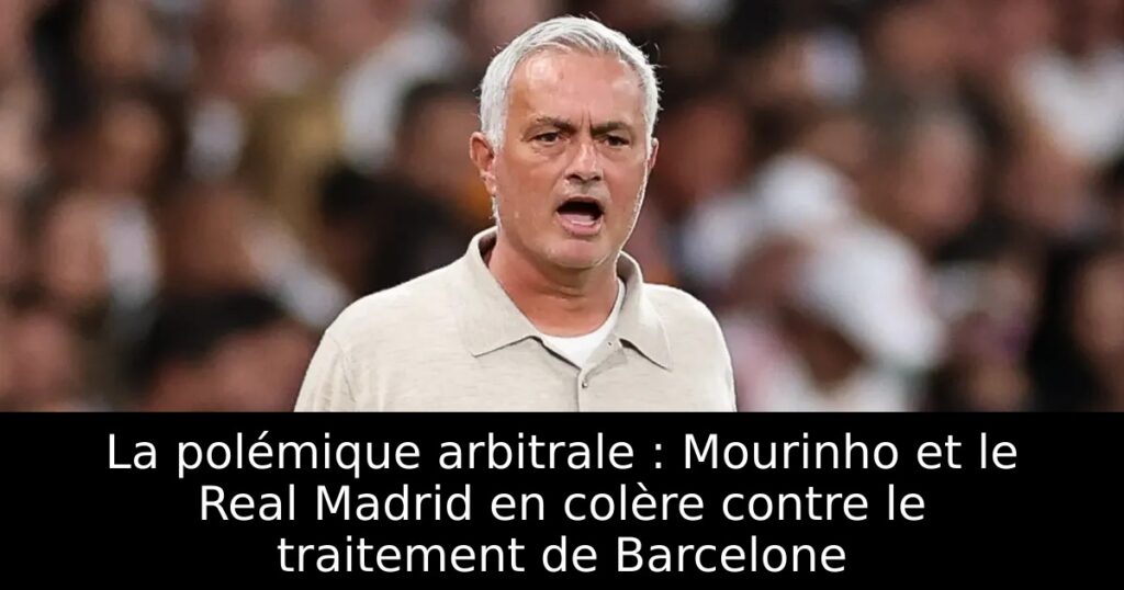 La polémique arbitrale : Mourinho et le Real Madrid en colère contre le traitement de Barcelone