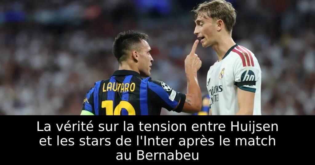 La vérité sur la tension entre Huijsen et les stars de l&rsquo;Inter après le match au Bernabeu