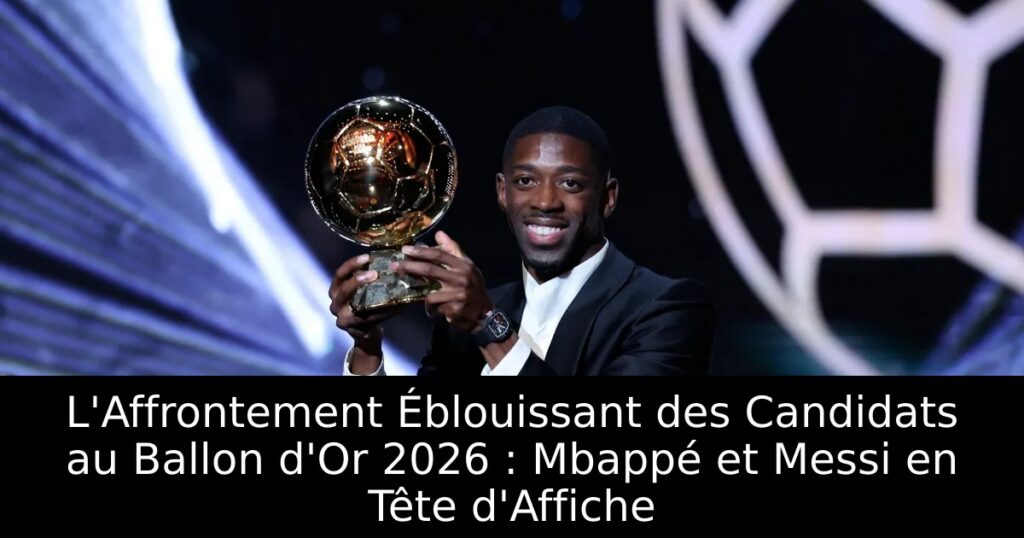 L&rsquo;Affrontement Éblouissant des Candidats au Ballon d&rsquo;Or 2026 : Mbappé et Messi en Tête d&rsquo;Affiche
