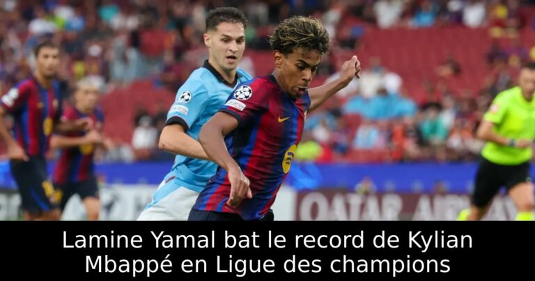 Lamine Yamal bat le record de Kylian Mbappé en Ligue des champions