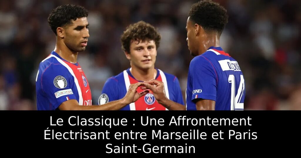 Le Classique : Une Affrontement Électrisant entre Marseille et Paris Saint-Germain